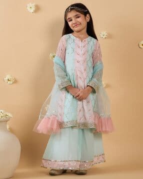 pspeaches Girls Embellished Anarkali Kurta Set-picture-19