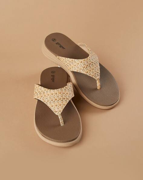 Buy Beige Flip Flop & Slippers for Women by Ginger by lifestyle