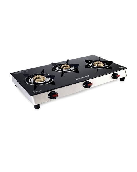 Wonderchef Galaxy Glass Manual Cooktop 3 Burner Gas