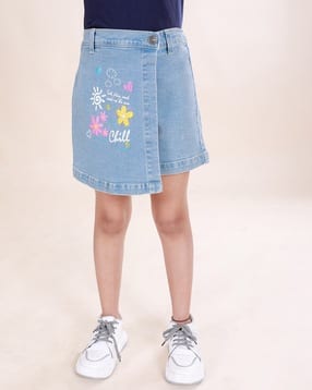 kiddopanti Girl Graphic Print Regular Fit Shorts-picture-38