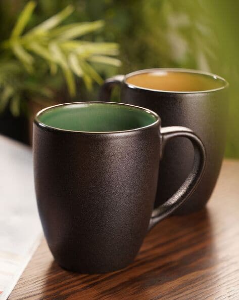 Pure Home And Living Set of 2 Ceramic Coffee Mugs