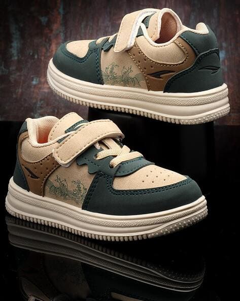 Colour-Block Lace-Up Sneakers