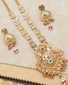 yagyavalkya Women Gold-Plated Necklace & Earrings Set -picture-53