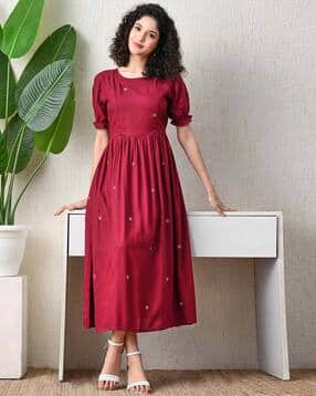 ichaa Women Printed Fit & Flare Dress-picture-19