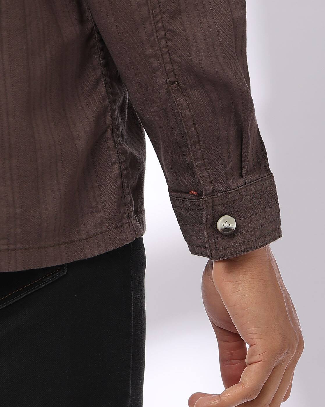 Buy DNMX FOR TRENDS SELECT Men Self-Striped Relaxed Fit Shirt