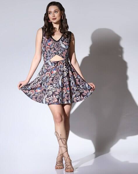 Hivora Women Paisley Print A-Line Dress