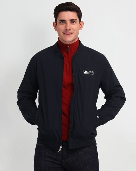 Men Brand Print Regular Fit Winter BomberJacket - Image 1