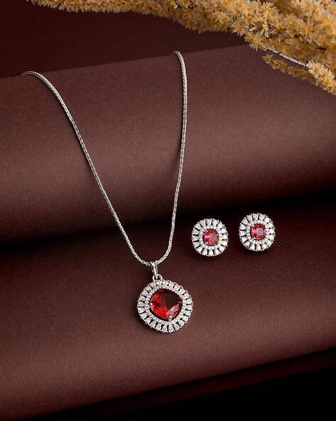 Saraf Rs Jewellery Women Pendant And Earrings Set