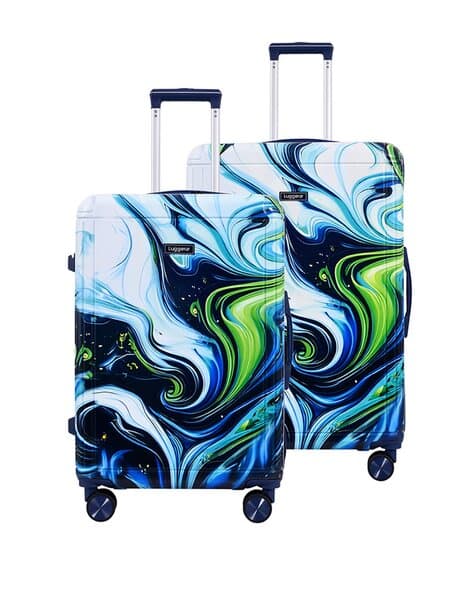 Luggero Set of 2 Hard Body Trolley Bags with Number Lock System