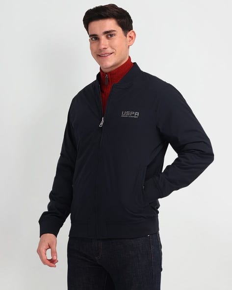 Men Brand Print Regular Fit Winter BomberJacket - Image 2