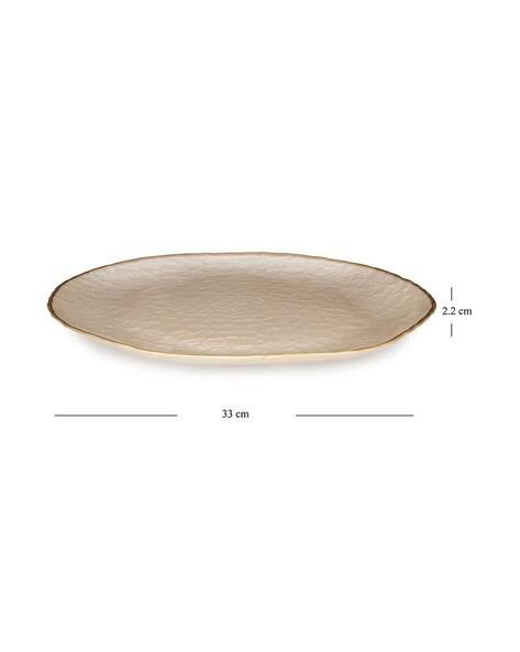 Buy Pure Home And Living Set of Dune Glass Charger Plates
