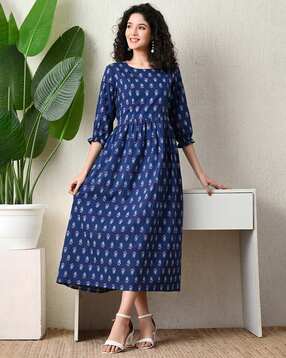 ichaa Women Printed Fit & Flare Dress-picture-30