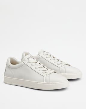 Buy Tod's 04L Leather Lace-Up Sneakers | White Color Men Buy Tod's 04L Leather Lace-Up Sneakers | White Color Men