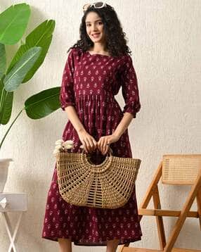 ichaa Women Printed Fit & Flare Dress-picture-21