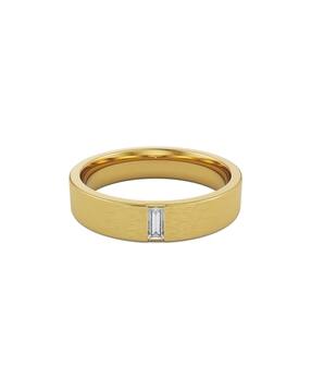 emori Men Yellow Gold Baguette Lab Grown Diamond-Studded Band Ring-picture-16