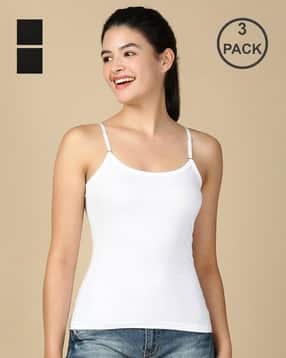 lux cozi Women Pack of 3 Camisoles with Adjustable Straps-picture-21