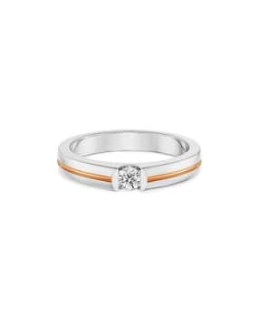 Men White Gold Jeff Lab Grown Diamond-Studded Band Ring-image-44