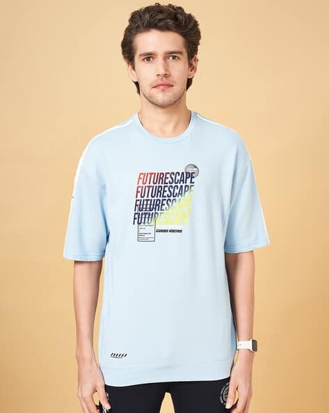 Printed Tshirts Ajile T Shirts Buy Blue Tshirts For Men By AJILE