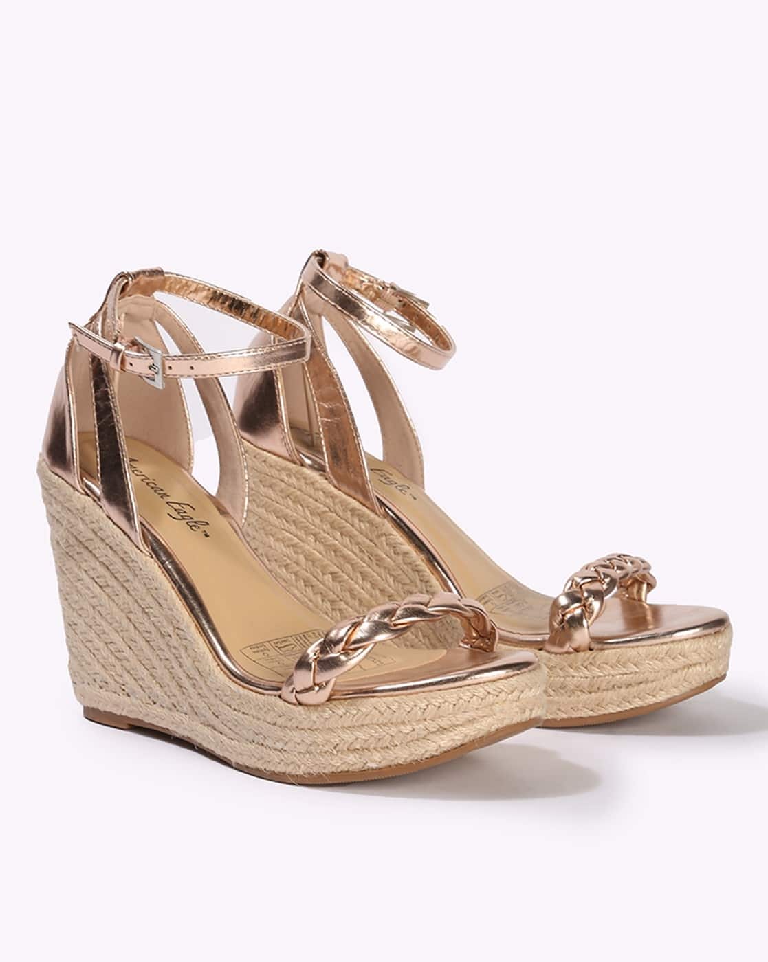 Buy Rose Gold Heeled Sandals for Women by AMERICAN EAGLE by