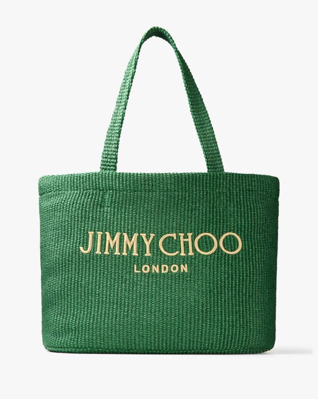 美品　JIMMY CHOO　かごバッグ ジミーチュウ かごバッグ ショルダーバッグ 2WAY ベージュ ブラウン