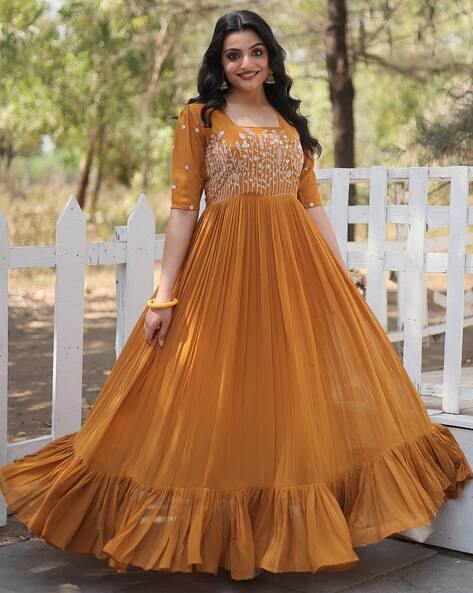 Women Embroidered Fit & Flare Dress