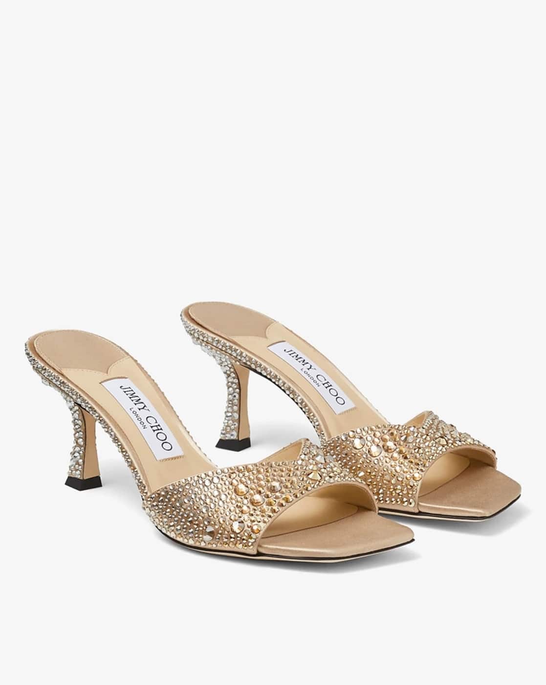 Buy Jimmy Choo Skye 70 Crystal Stilettos | Gold-Toned Color Women