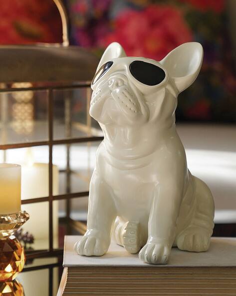 Pure Home And Living Ivory Polyresin Pug Figurine