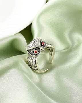 memoir Men Adjustable Owl-Shaped Cocktail Ring-picture-28