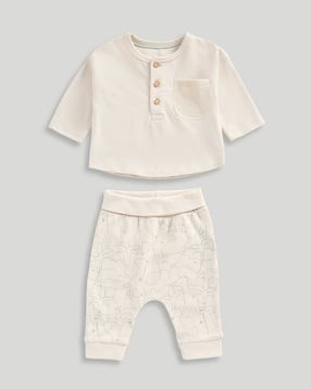 mothercare Unisex Printed T-Shirt & Jogger Pants Set-picture-45