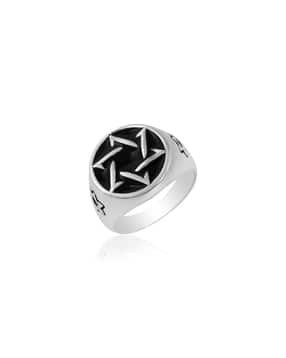 memoir Oxidised Brass Infinity Band Ring-picture-20