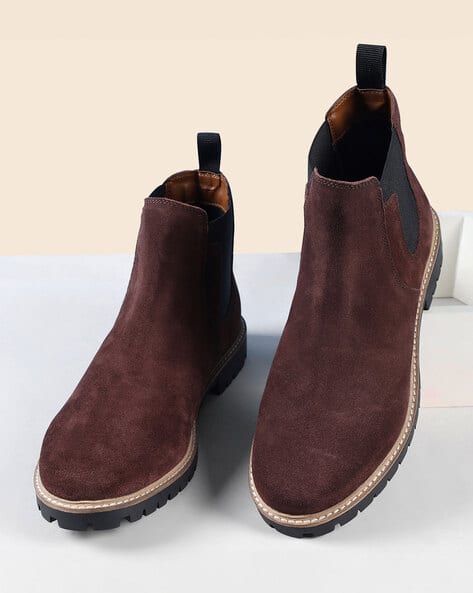 Buy Brunette Brown Boots for Men by LOUIS STITCH Online