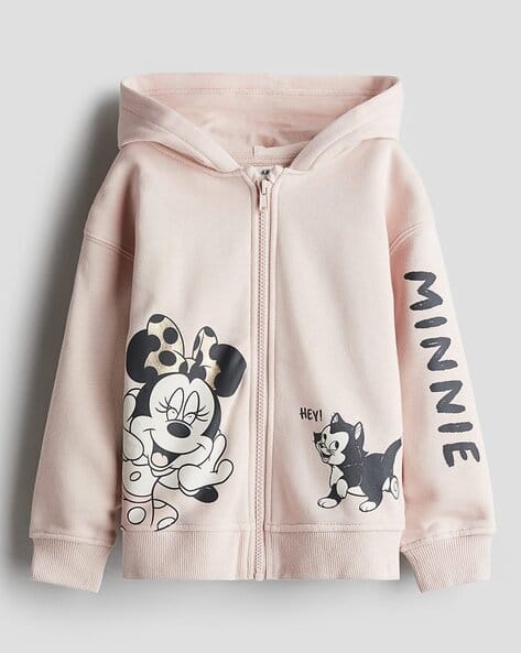 H&m Minnie Mouse Zip Hoodie Buy Pink Sweatshirts Hoodie For
