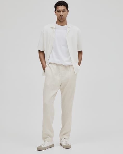 Buy Cream Trousers Pants for Men by H&M Online