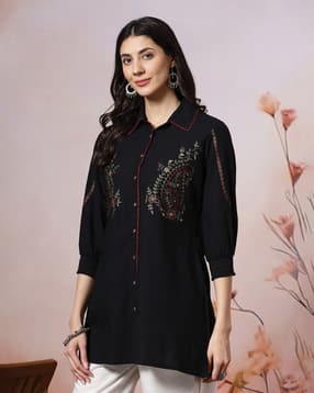nayam by lakshita Women Embroidery A-line Kurti-picture-48