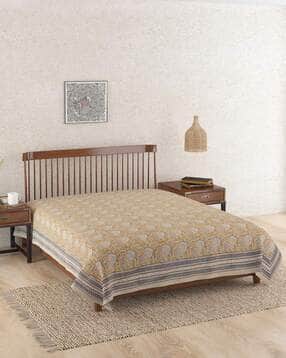 fabindia Cotton Hand Block Printed Single Bed Cover-picture-34