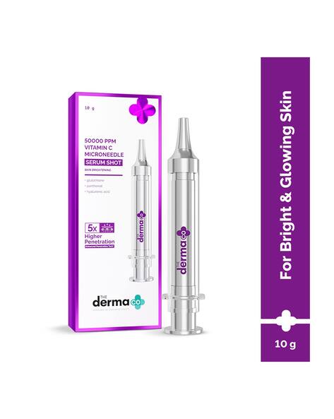 The Derma Co 50000 PPM Vitamin C Microneedle Serum Shot Brightening Serum For Dull Skin