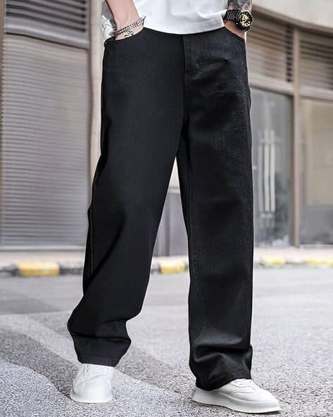 Men Low Rise Baggy Clean Jeans