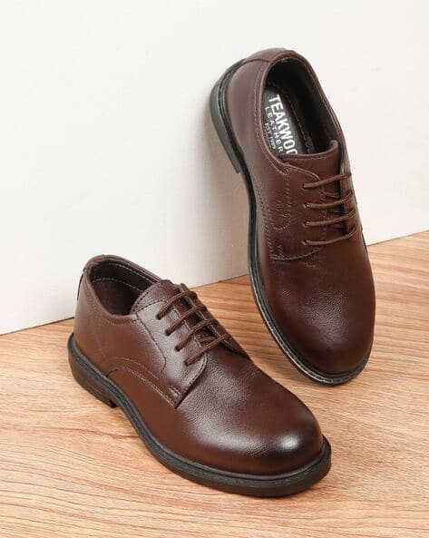 Boys Round-Toe Lace-Up Oxford Shoes
