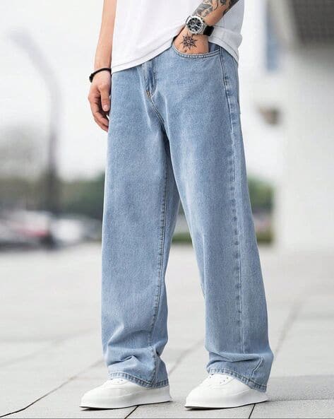 Men Low Rise Relaxed Fit Jeans deal from ajio