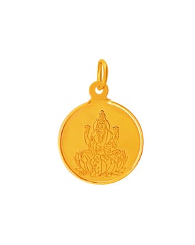 Women Yellow Gold Lakshmi Pendant