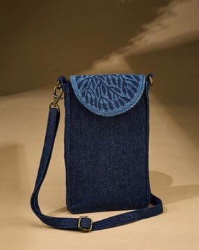 fabindia Women Leaf Print Mobile Pouch-picture-23