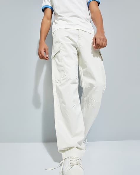 Buy OFF WHITE Trousers Pants for Men by MAX Online