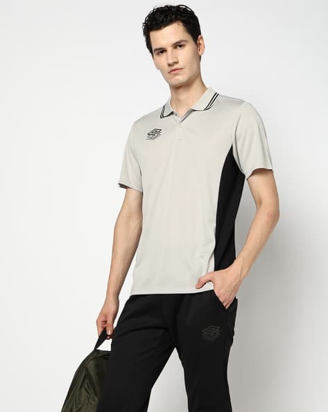 Men Colourblock Regular Fit Polo T-Shirt