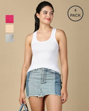 lux cozi Women Pack of 4 Scoop-Neck Camisoles-picture-23