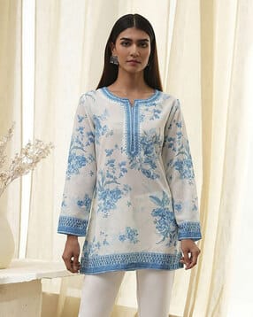 biba Women Floral Print Straight Kurta -picture-16