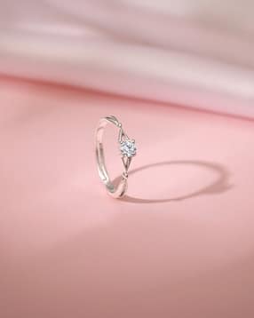 giva Women Sterling Silver Dainty Darling Adjustable Ring-picture-39