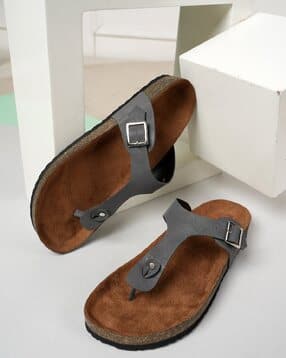 Women T-Strap Flat Sandals with Metal Accent-image-8