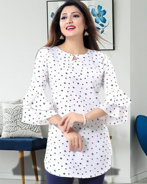 ZELZIS Women Round-Neck Regular Fit Top