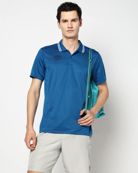 Men Colourblock Regular Fit Polo T-Shirt
