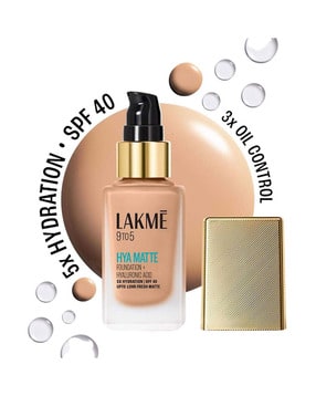 lakme 9to5 Hya Matte Foundation and Hyaluronic Acid - Warm Natural-picture-49
